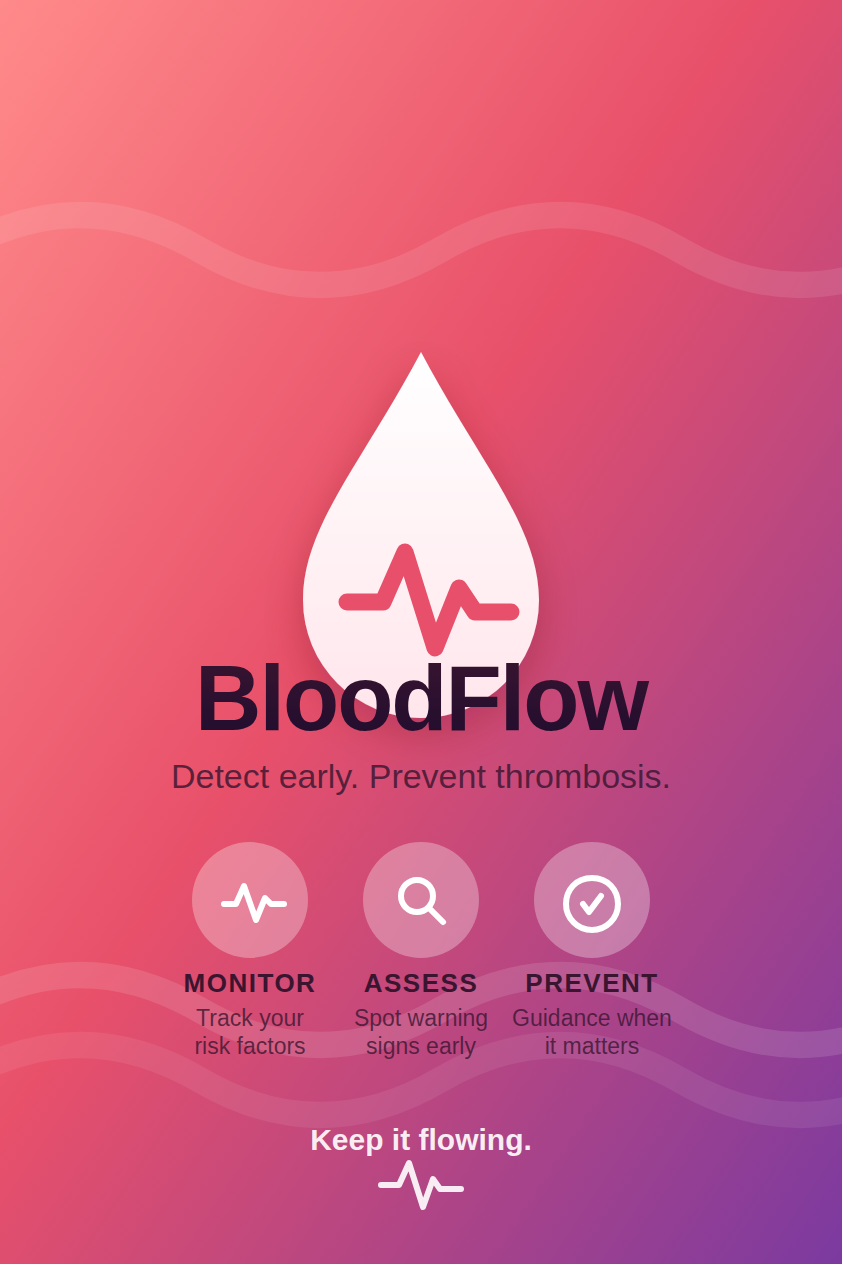 BloodFlow app splash screen